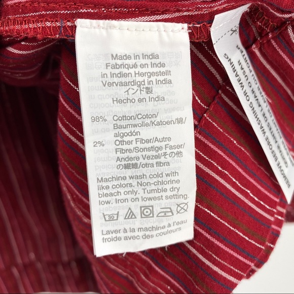 EUC Madewell Swingy Peasant Top w/ Metallic Stripe (Medium) - Picture 6 of 6